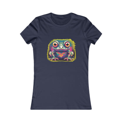 Geo Neon Tree Frog Tee | Funky Frog Top | Women's Nature Tee | Quirky Animal Gift | Pacific NW Gear Co