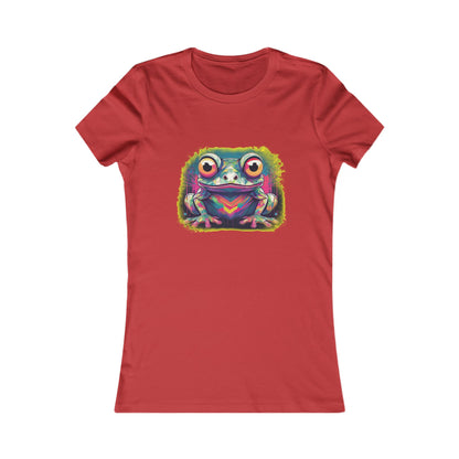 Geo Neon Tree Frog Tee | Funky Frog Top | Women's Nature Tee | Quirky Animal Gift | Pacific NW Gear Co