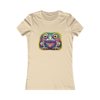 Geo Neon Tree Frog Tee | Funky Frog Top | Women's Nature Tee | Quirky Animal Gift | Pacific NW Gear Co