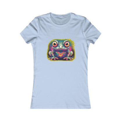 Geo Neon Tree Frog Tee | Funky Frog Top | Women's Nature Tee | Quirky Animal Gift | Pacific NW Gear Co