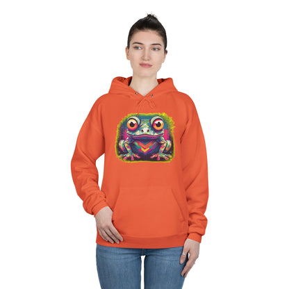 Geo Neon Tree Frog Hoodie | Cute Frog Gift | Nature Lover Sweatshirt | Eco Hoodie | Pacific NW Gear Co