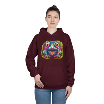 Geo Neon Tree Frog Hoodie | Cute Frog Gift | Nature Lover Sweatshirt | Eco Hoodie | Pacific NW Gear Co
