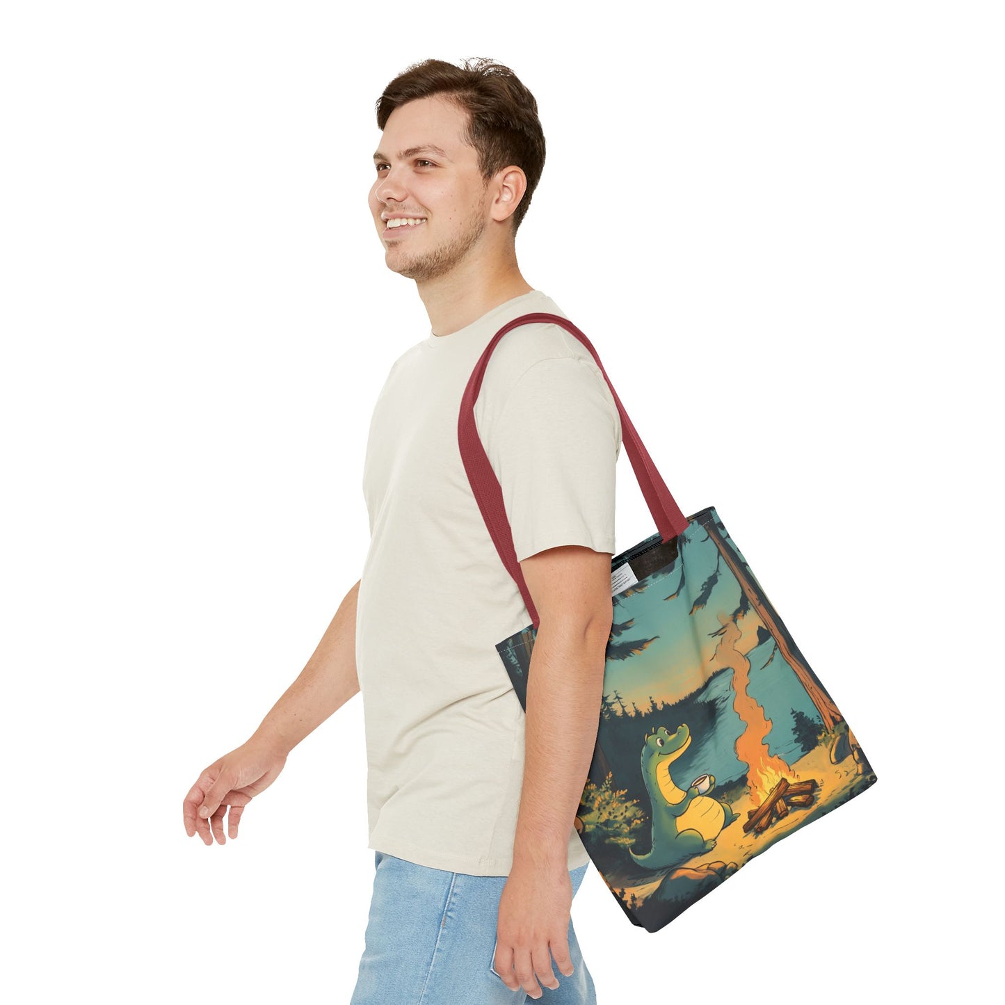 The Camp Loch Ness Tote | Nessie Graphic Bag | Camping with Nessie | By PNW Gear Co