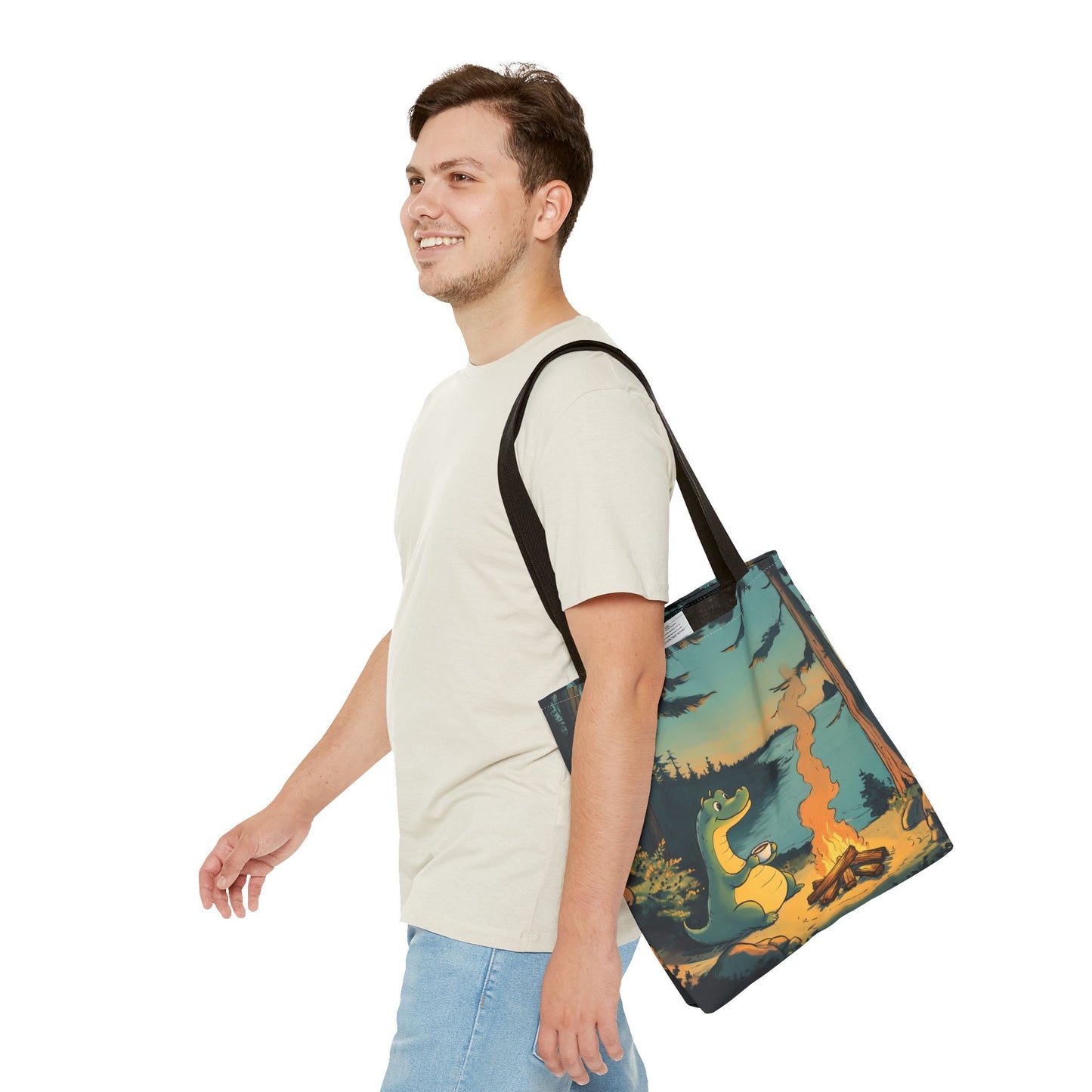 The Camp Loch Ness Tote | Nessie Graphic Bag | Camping with Nessie | By PNW Gear Co
