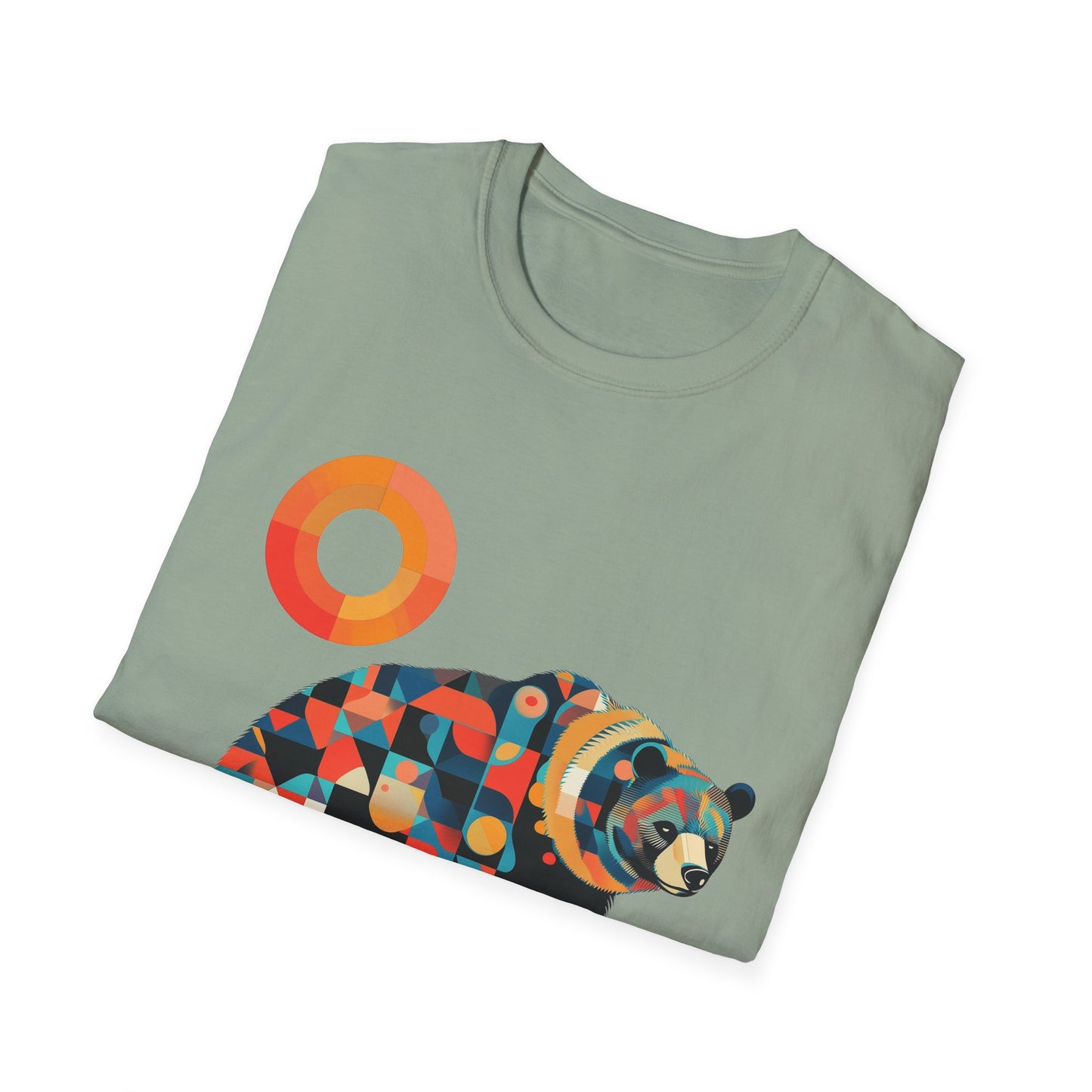 Geometric Grizzly Bear Tee | Abstract Animal Shirt | Nature Art Tee | Unique Bear Gift | PNW Gear Co.