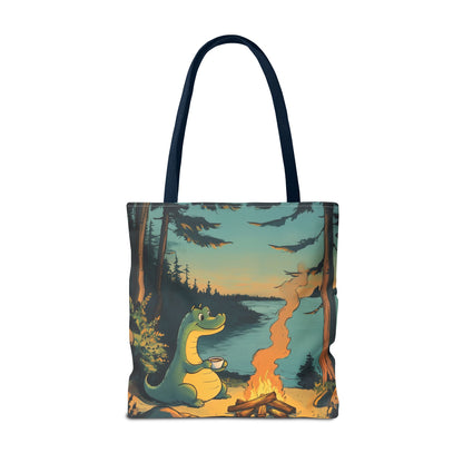 The Camp Loch Ness Tote | Nessie Graphic Bag | Camping with Nessie | By PNW Gear Co