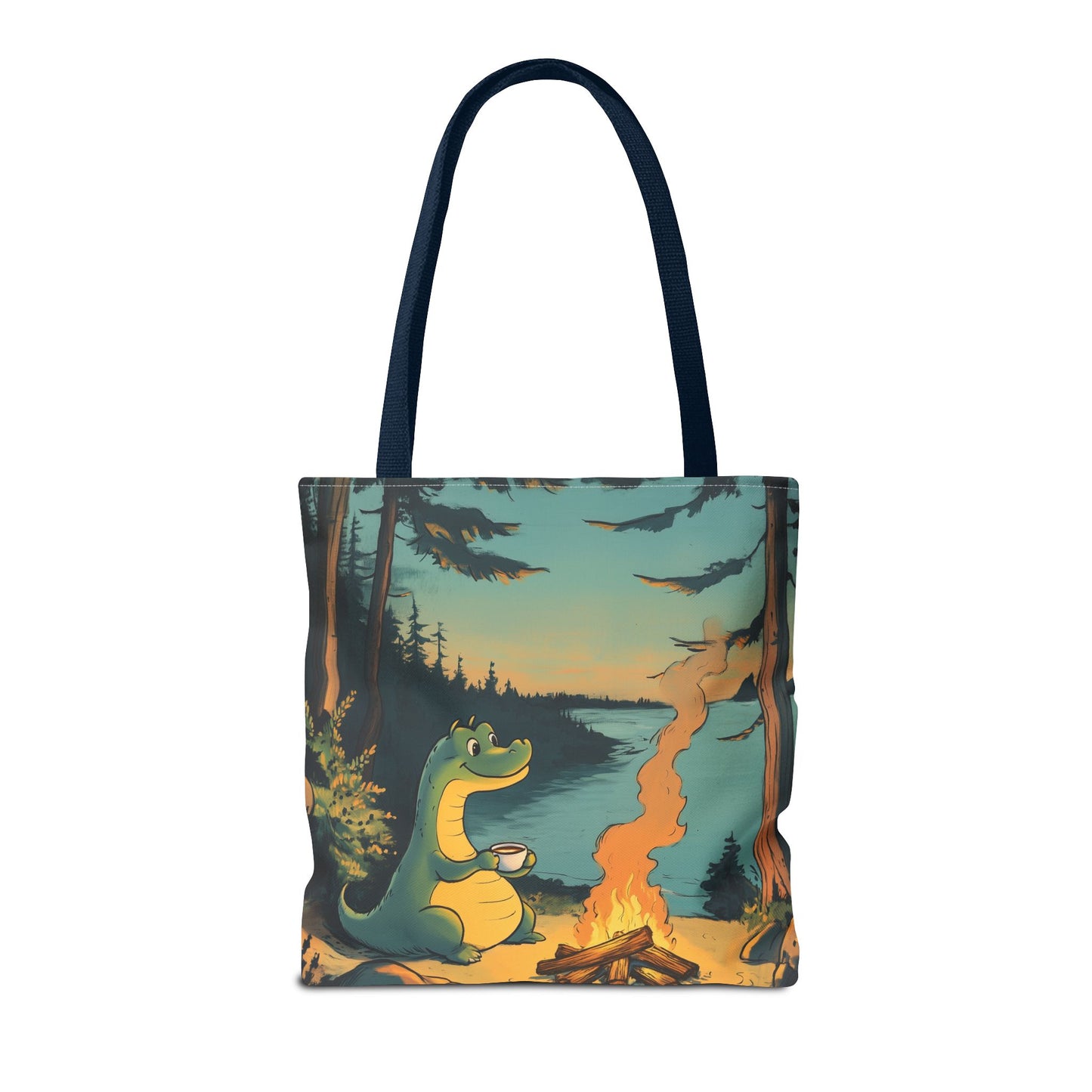 The Camp Loch Ness Tote | Nessie Graphic Bag | Camping with Nessie | By PNW Gear Co