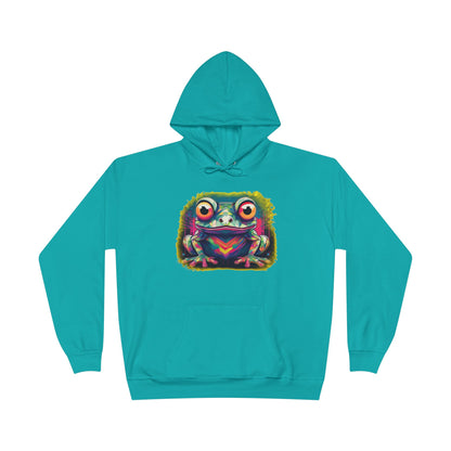 Geo Neon Tree Frog Hoodie | Cute Frog Gift | Nature Lover Sweatshirt | Eco Hoodie | Pacific NW Gear Co