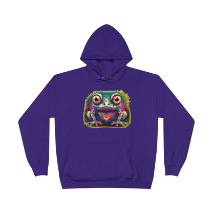 Geo Neon Tree Frog Hoodie | Cute Frog Gift | Nature Lover Sweatshirt | Eco Hoodie | Pacific NW Gear Co