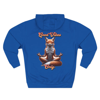 Good Vibes Fox Hoodie | Zen Fox Sweatshirt | Relaxed Fit Hoodie | Mindfulness Positivity Quote | Pacific NW Gear Co.