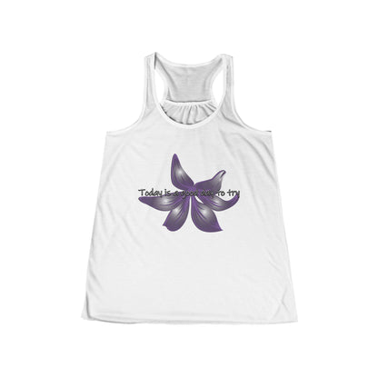 Floral Racerback Tank | "Today is a Good Day to Try" | Women's Summer Top | By Pacific NW Gear Co.