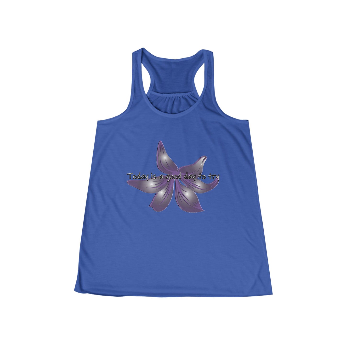 Floral Racerback Tank | "Today is a Good Day to Try" | Women's Summer Top | By Pacific NW Gear Co.