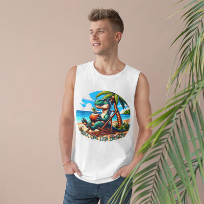 Rex On The Beach Tank Top | Funny T-Rex Shirt | Beach Vacation Tee | Dinosaur Gift | Pacific NW Gear Co.