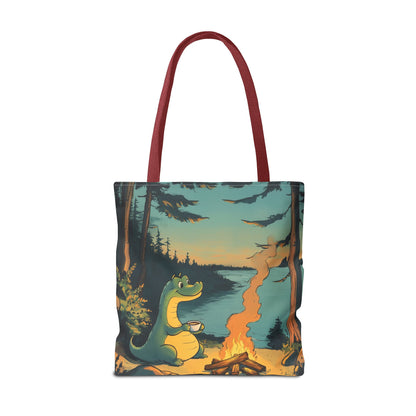 The Camp Loch Ness Tote | Nessie Graphic Bag | Camping with Nessie | By PNW Gear Co