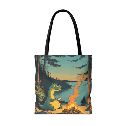The Camp Loch Ness Tote | Nessie Graphic Bag | Camping with Nessie | By PNW Gear Co