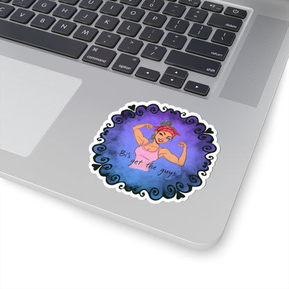 Bi's Get the Guys- Shape Cut Sticker- Version 1 | Women's Motivational Fitness Sticker | Workout Gear | Gym Gear | Pacific NW Gear Co