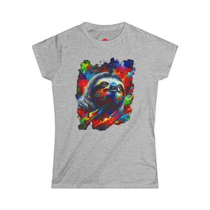 Slothst In Thought Tee | Cute Sloth Graphic | The Thinker Sloth | Women's Art Tee | Unique Animal Gift | Pacific NW Gear Co