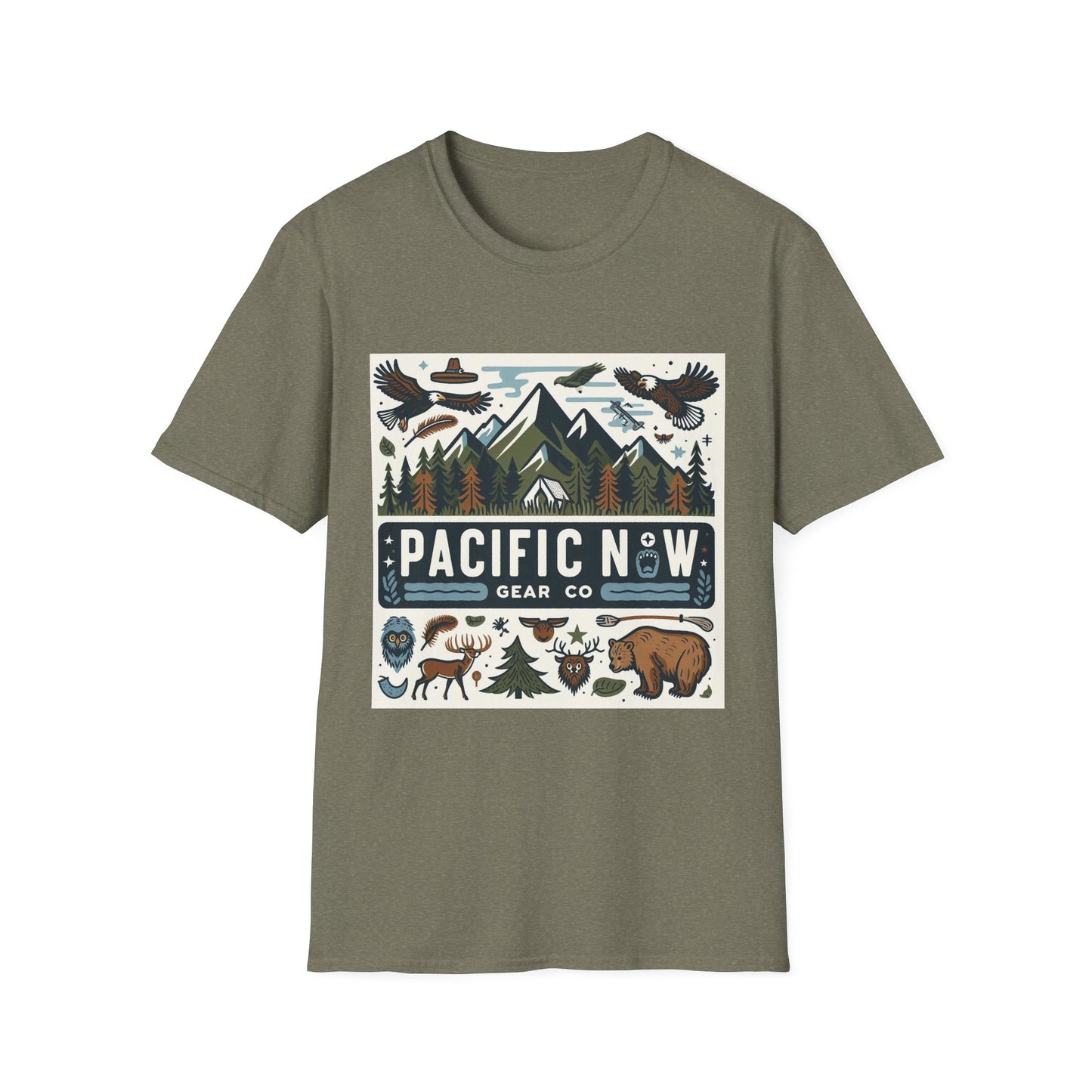 Pacific Adventure Tee | Retro Camping Shirt | Travel Tee | Outdoor Graphic Tee | Pacific NW Gear Co.