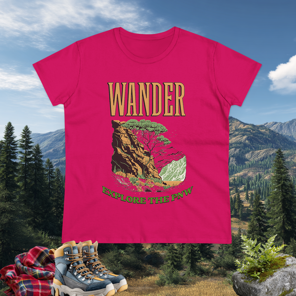 WAnder explORe Women's Shirt | Nature Lover Tee | Hiking Top | Wanderlust Gift | Adventure Graphic Tee | PNW Style | Pacific NW Gear Co