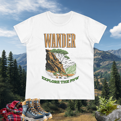WAnder explORe Women's Shirt | Nature Lover Tee | Hiking Top | Wanderlust Gift | Adventure Graphic Tee | PNW Style | Pacific NW Gear Co