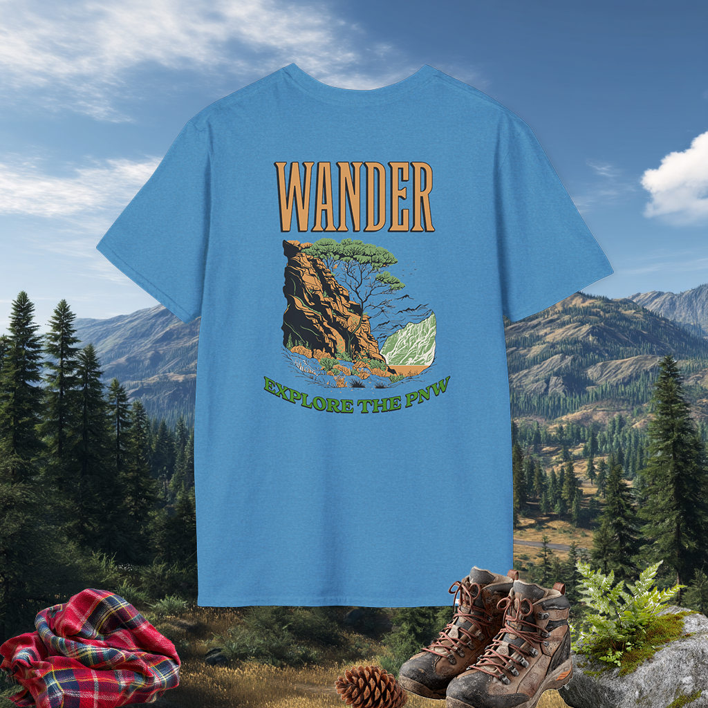 WAnder explORe T-Shirt | Adventure Graphic Tee | Hiking Shirt | Wanderlust Gift | PNW Style | Pacific NW Gear Co