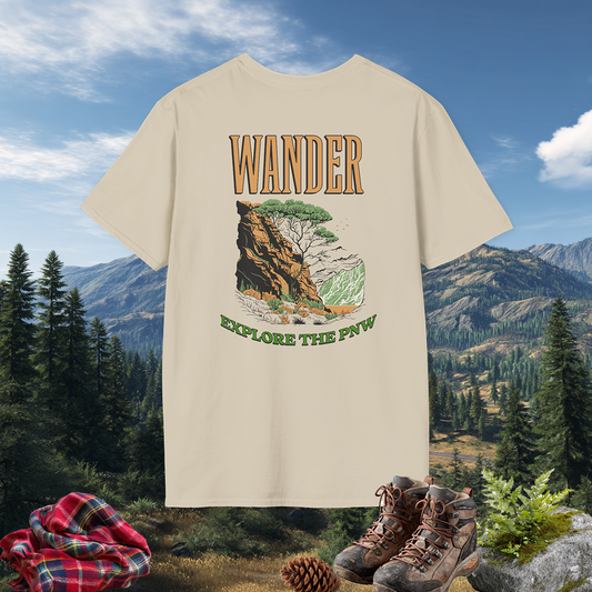 WAnder explORe T-Shirt | Adventure Graphic Tee | Hiking Shirt | Wanderlust Gift | PNW Style | Pacific NW Gear Co