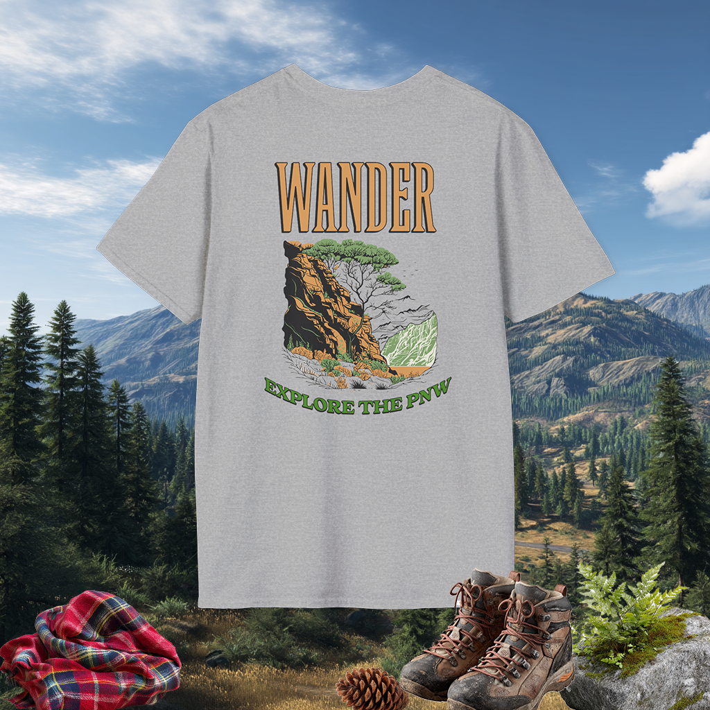 WAnder explORe T-Shirt | Adventure Graphic Tee | Hiking Shirt | Wanderlust Gift | PNW Style | Pacific NW Gear Co