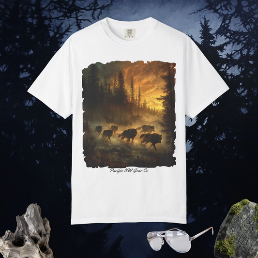 Run With the Pack- Tee | Nature Wolf Graphic | Animal Graphic | Unisex T-Shirt | Pacific NW Gear Co