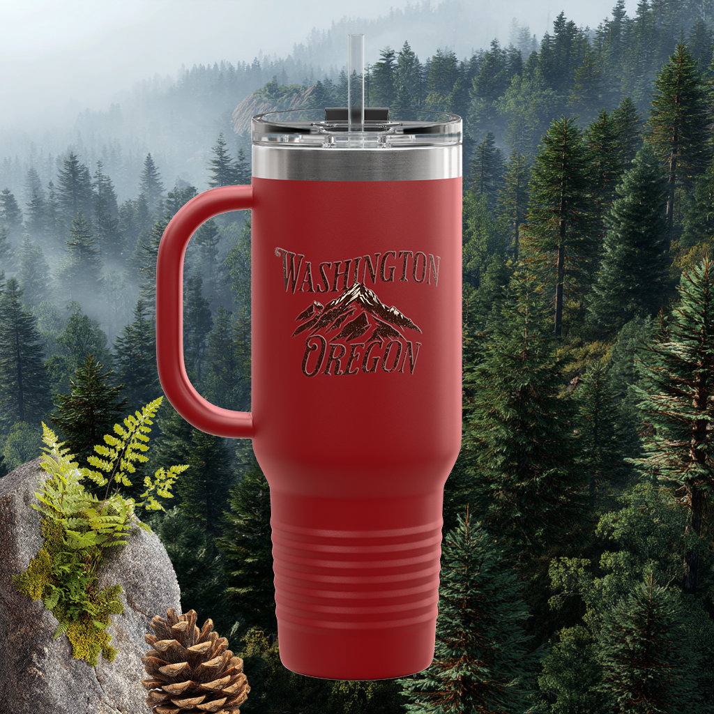 PNW Adventure Mug | Washington Oregon Mug | Nature Lover Gift | Pacific NW Style | Camping Mug | Mountains Mug
