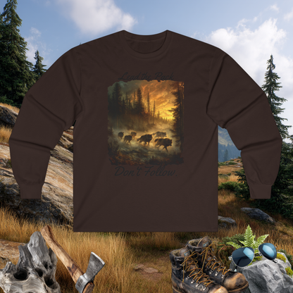 Leader of the Pack- Long Sleeve Tee | Wolf Pack Graphic | Unisex Adventure Shirt | Animal Graphic | Pacific NW Gear Co.