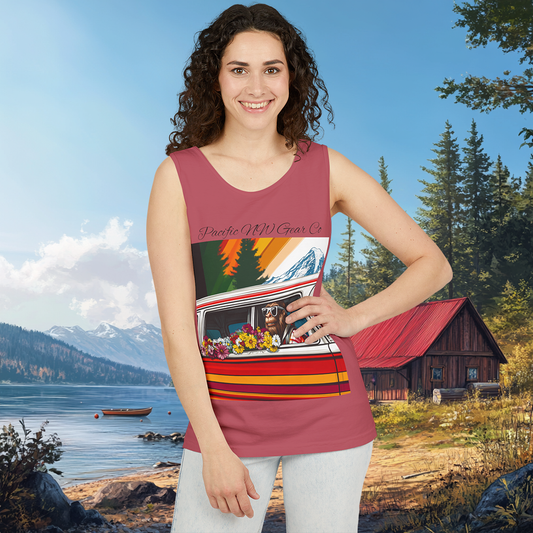 PNW Tourist Sasquatch- Tank Top | Cryptid Design | Legendary Creature | 100% US Cotton | Relaxed Fit | Pacific NW Gear Co.