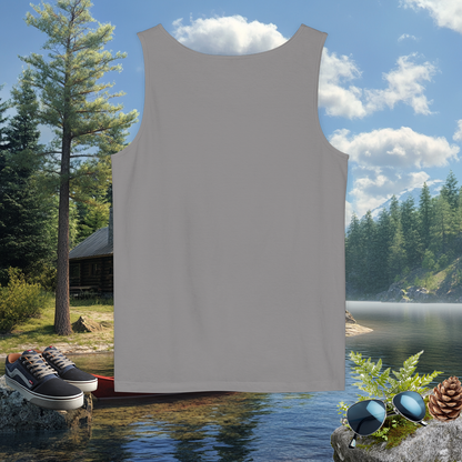 PNW Tourist Sasquatch Tank Top V.2 | Cryptid Design | Legendary Creature | 100% US Cotton | Relaxed Fit | Pacific NW Gear Co