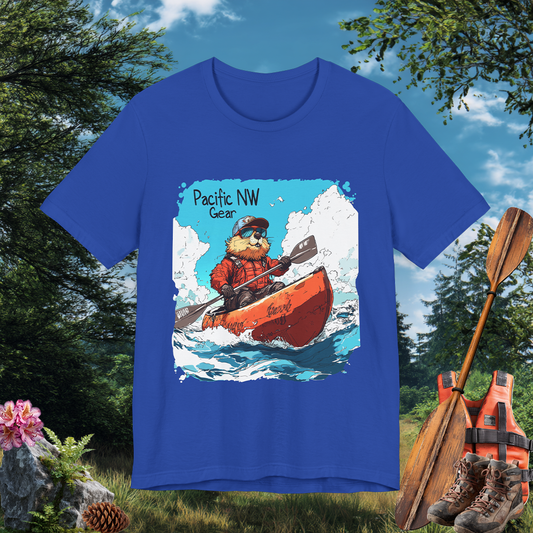 Pacy The Kayaker! | Pacific NW Otter T-Shirt | Outdoor Adventure Tee | Nature Tee | Pacific NW Gear Co