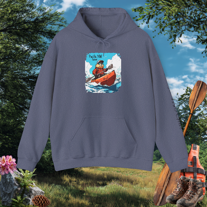Pacy The Kayaker! | Pacific NW Otter Sweater | Outdoor Adventure Hoodie | Nature Design | Pacific NW Gear Co