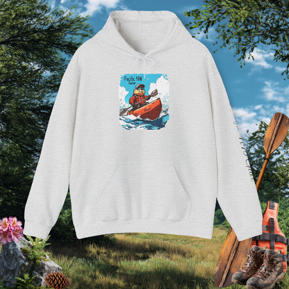 Pacy The Kayaker! | Pacific NW Otter Sweater | Outdoor Adventure Hoodie | Nature Design | Pacific NW Gear Co