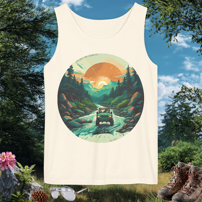 River Bend Tank | PNW Off-Road Adventure Top | Eco-Friendly Unisex Tank Top | Pacific NW Gear Co