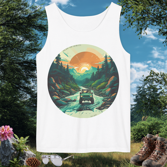 River Bend Tank | PNW Off-Road Adventure Top | Eco-Friendly Unisex Tank Top | Pacific NW Gear Co