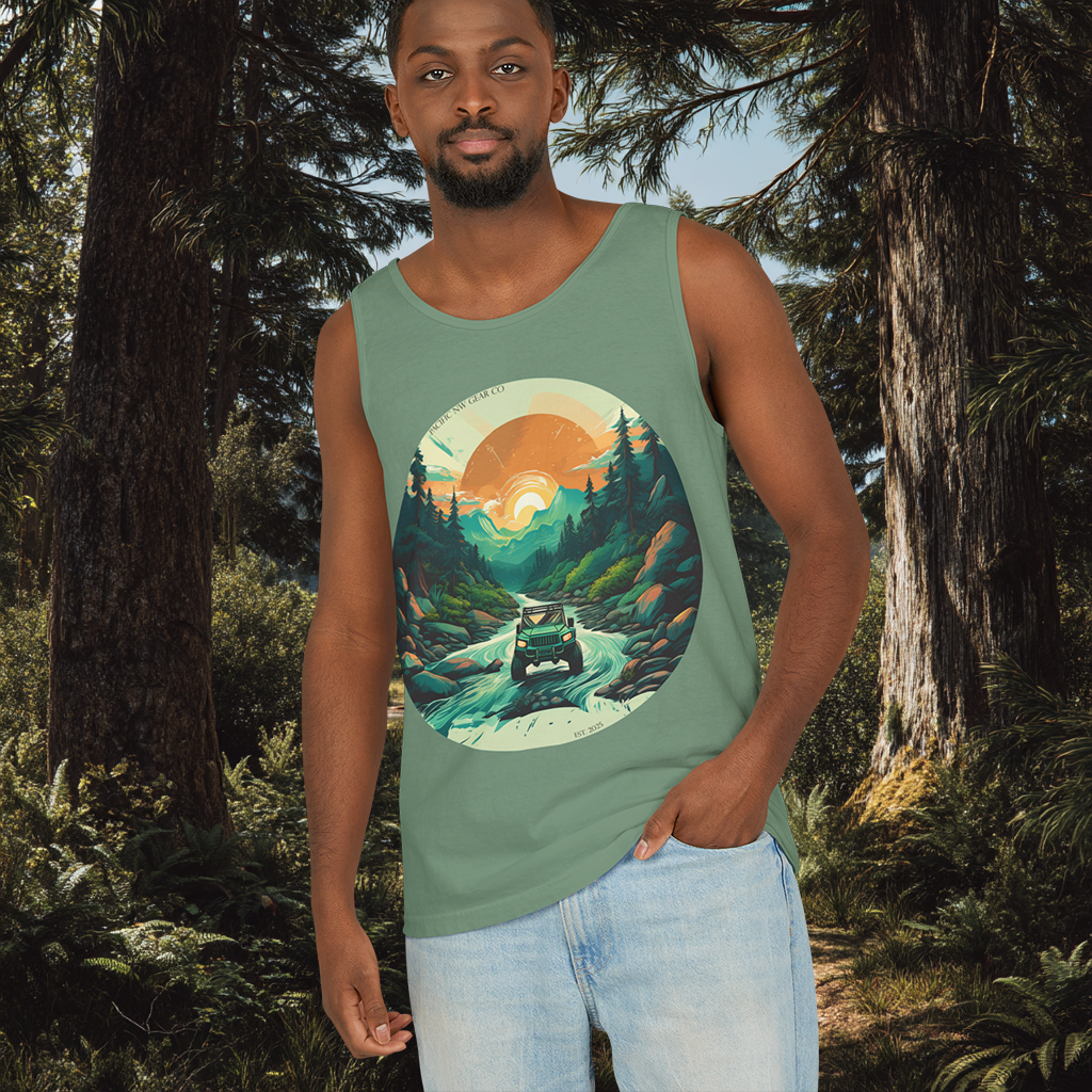River Bend Tank | PNW Off-Road Adventure Top | Eco-Friendly Unisex Tank Top | Pacific NW Gear Co
