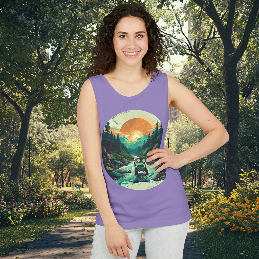 River Bend Tank | PNW Off-Road Adventure Top | Eco-Friendly Unisex Tank Top | Pacific NW Gear Co