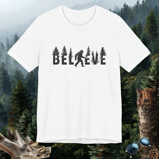 Bigfoot Believer Tee | PNW Cryptid Shirt | Mythical Creature Wear | Adventure Gift | Nature Lover Gift | Pacific NW Gear