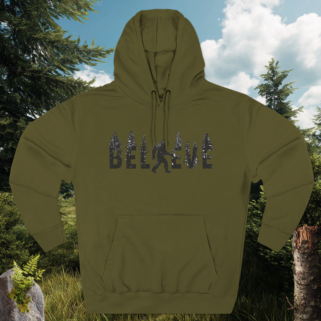🌲 The Sasquatch Seeker: Believe In Bigfoot Hoodie 🌲