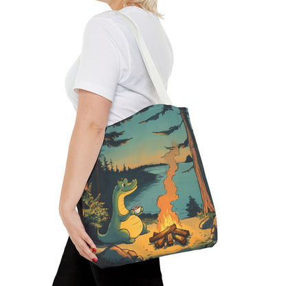 The Camp Loch Ness Tote | Nessie Graphic Bag | Camping with Nessie | By PNW Gear Co