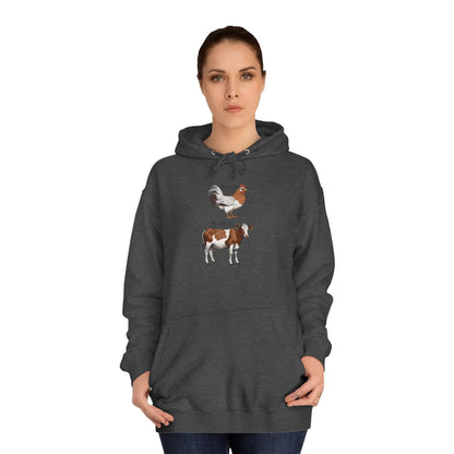 Brown Chicken, Brown Cow! Hoodie | Funny Humor Sweatshirt | Pun Gift | College Hoodie | Pacific NW Gear Co.