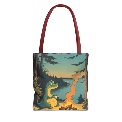 The Camp Loch Ness Tote | Nessie Graphic Bag | Camping with Nessie | By PNW Gear Co