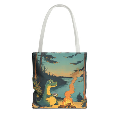 The Camp Loch Ness Tote | Nessie Graphic Bag | Camping with Nessie | By PNW Gear Co