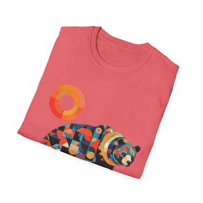 Geometric Grizzly Bear Tee | Abstract Animal Shirt | Nature Art Tee | Unique Bear Gift | PNW Gear Co.