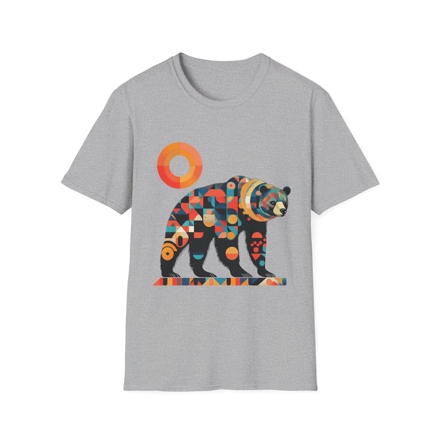 Geometric Grizzly Bear Tee | Abstract Animal Shirt | Nature Art Tee | Unique Bear Gift | PNW Gear Co.