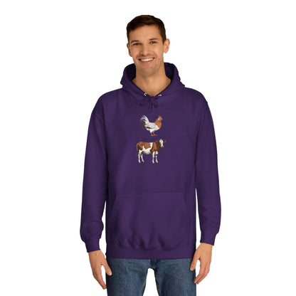 Brown Chicken, Brown Cow! Hoodie | Funny Humor Sweatshirt | Pun Gift | College Hoodie | Pacific NW Gear Co.