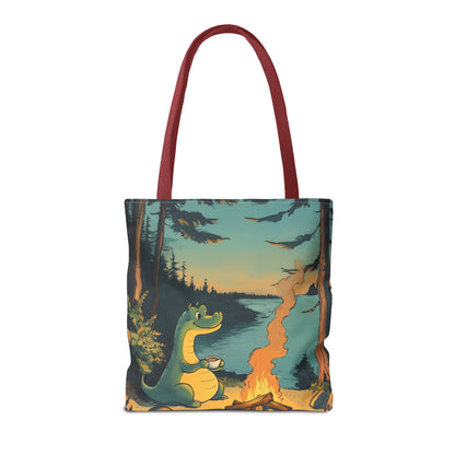 The Camp Loch Ness Tote | Nessie Graphic Bag | Camping with Nessie | By PNW Gear Co