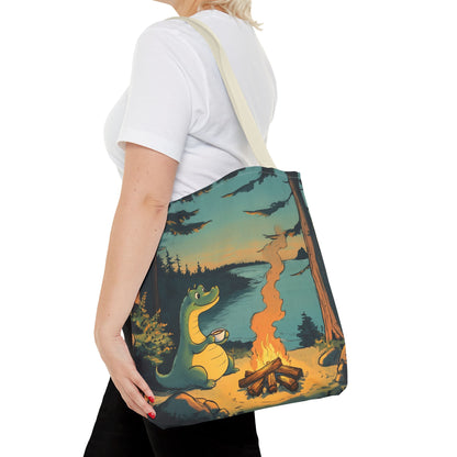 The Camp Loch Ness Tote | Nessie Graphic Bag | Camping with Nessie | By PNW Gear Co